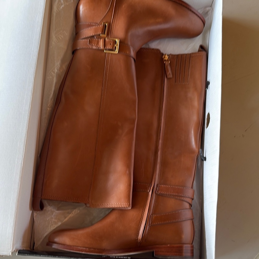 Lauren Ralph Lauren Tan Over the Knee Boots - Picture 11 of 12